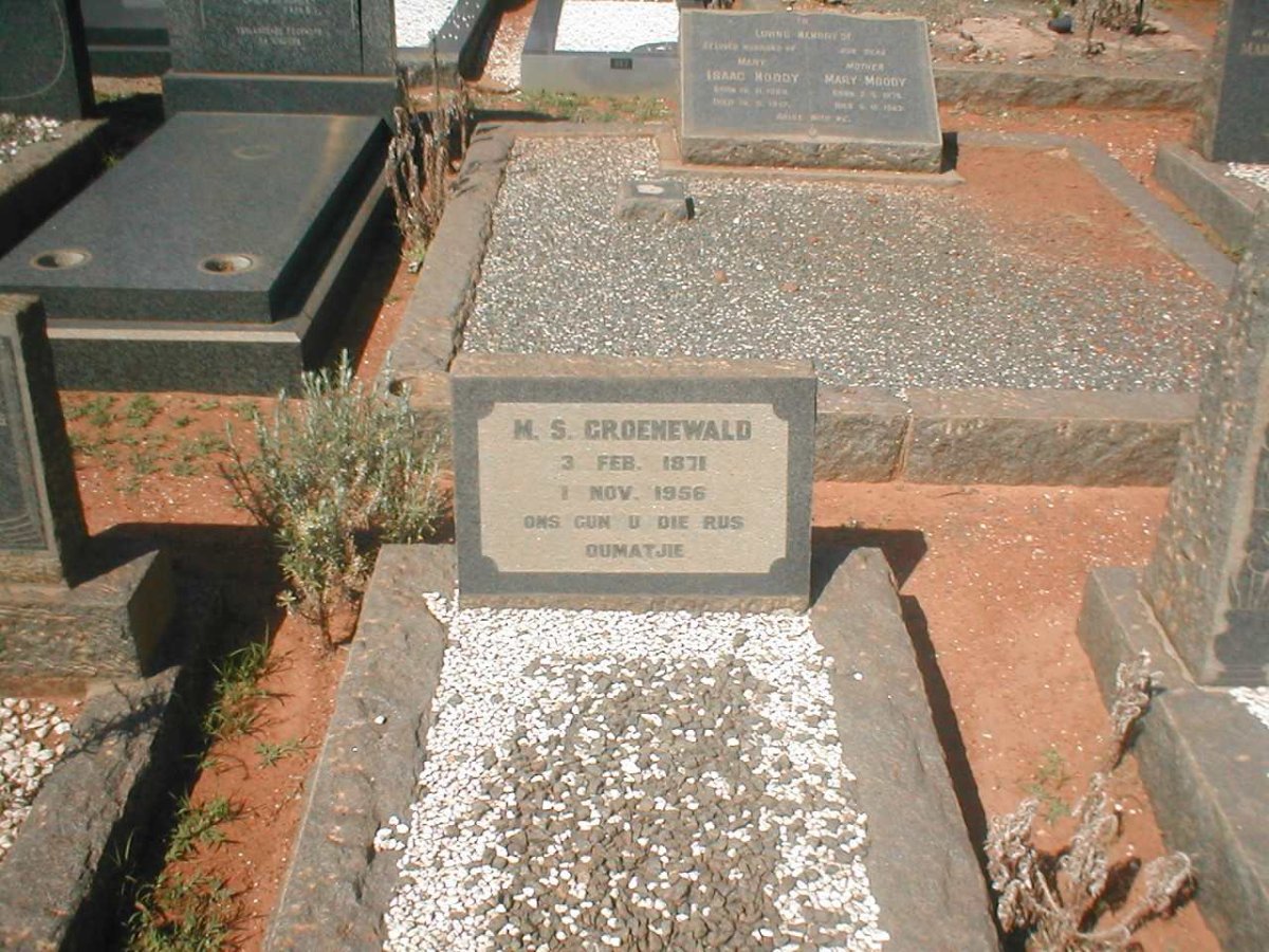 GROENEWALD M.S. 1871-1956