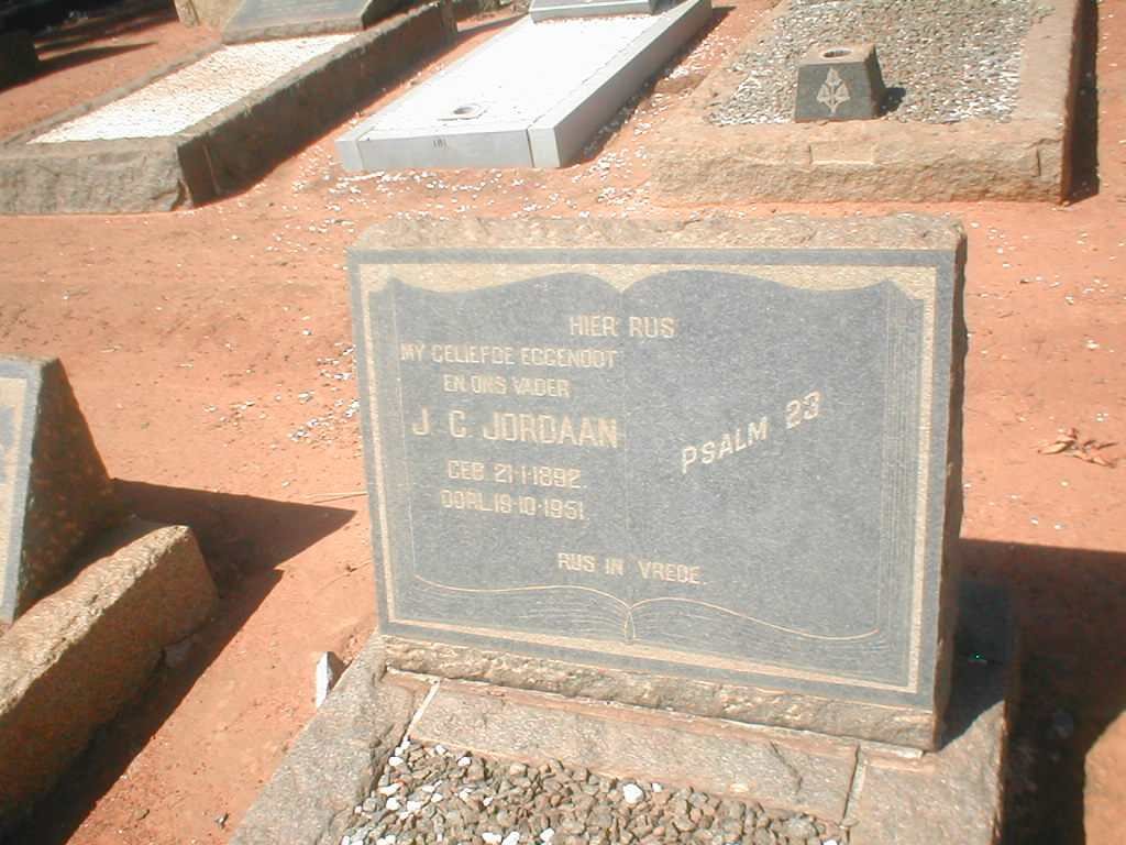 JORDAAN J.C. 1892-1951