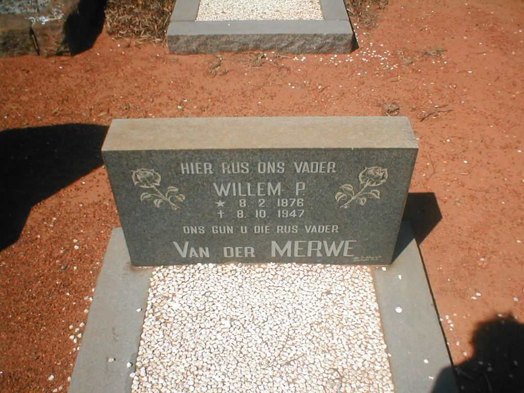 MERWE Willem P., van der 1876-1947