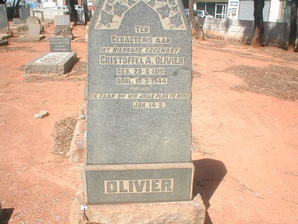 OLIVIER Cristoffel A. 1910-1944
