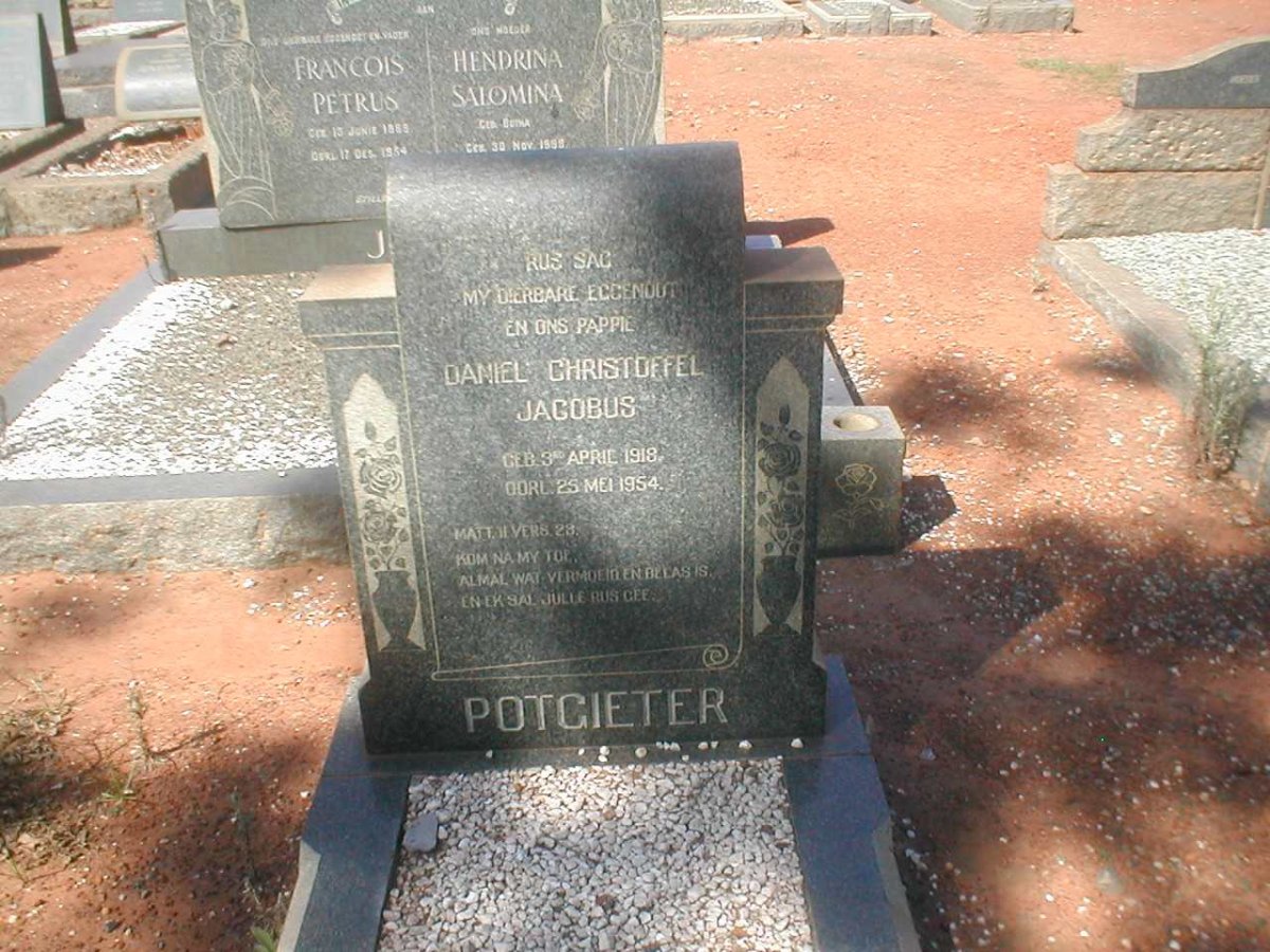 POTGIETER Daniel Christoffel Jacobus 1918-1954