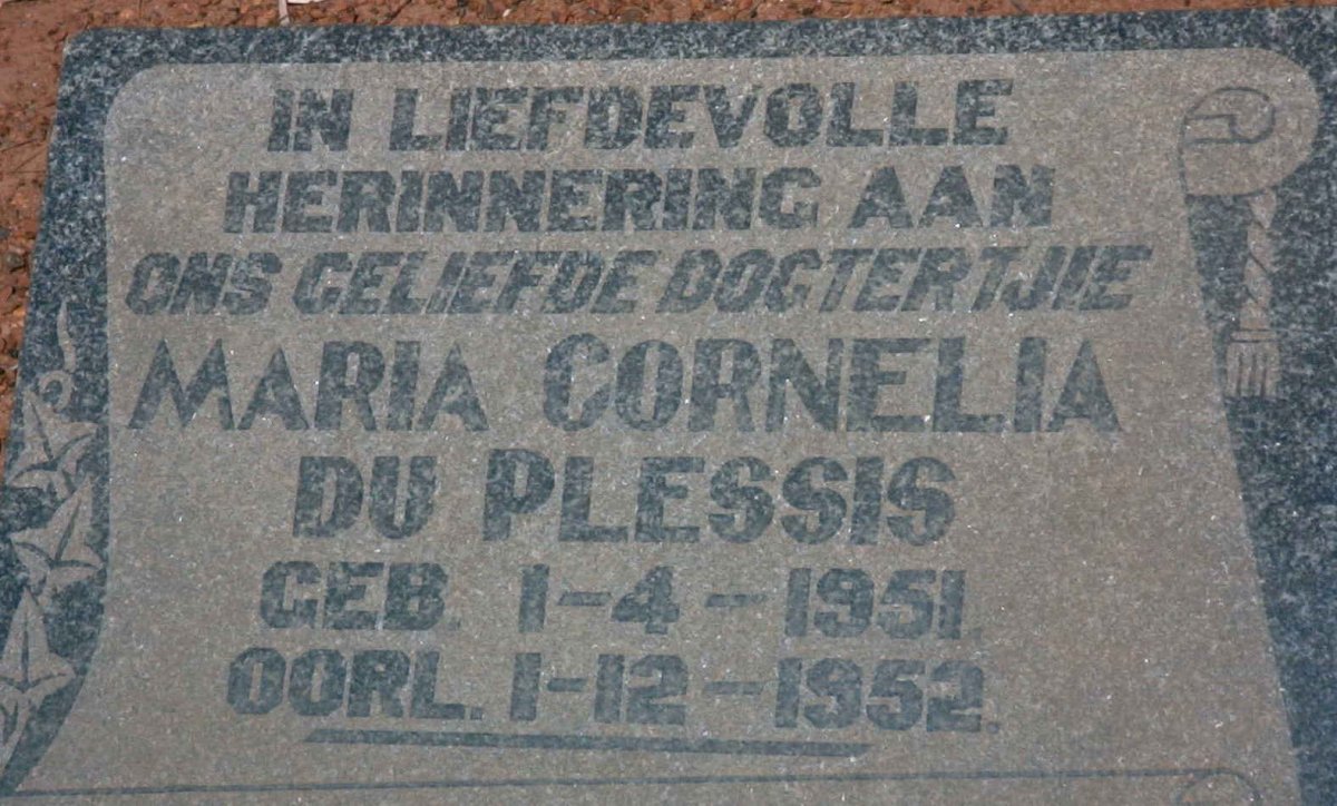 PLESSIS Maria Cornelia, du 1951-1952