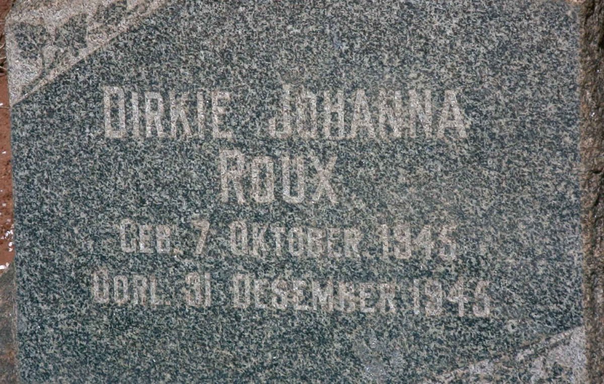 ROUX Dirkie Johanna 1945-1945