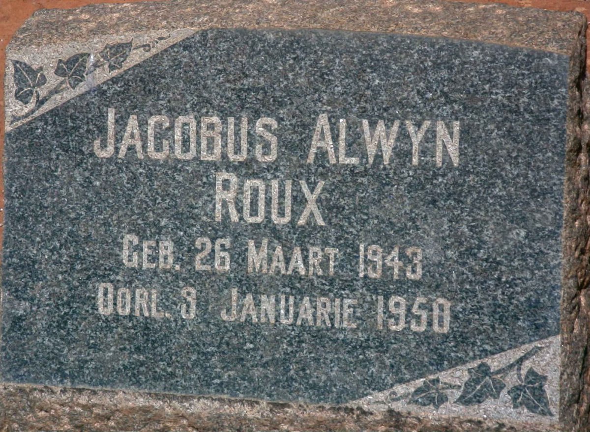 ROUX Jacobus Alwyn 1943-1950