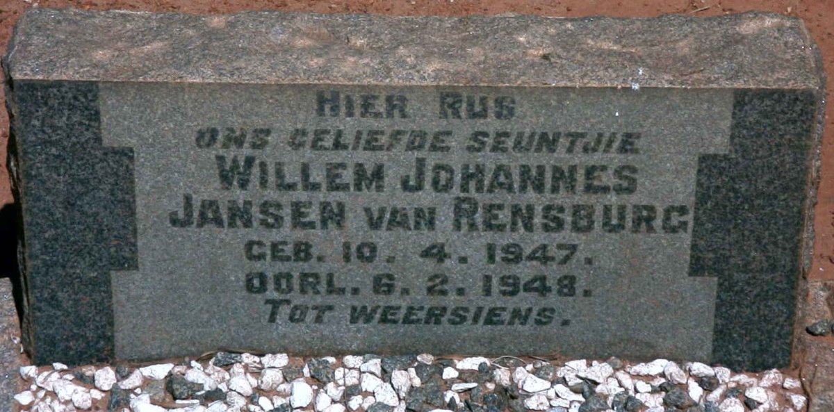 RENSBURG Willem Johannes, Jansen van 1947-1948