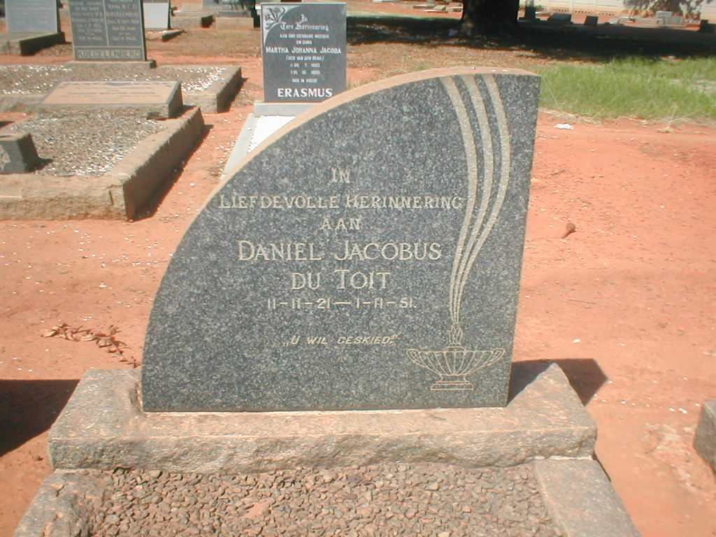 TOIT Daniel Jacobus, du 1921-1951