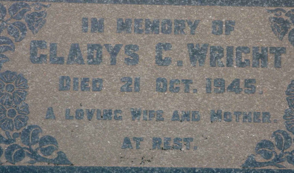 WRIGHT Gladys C.  -1945