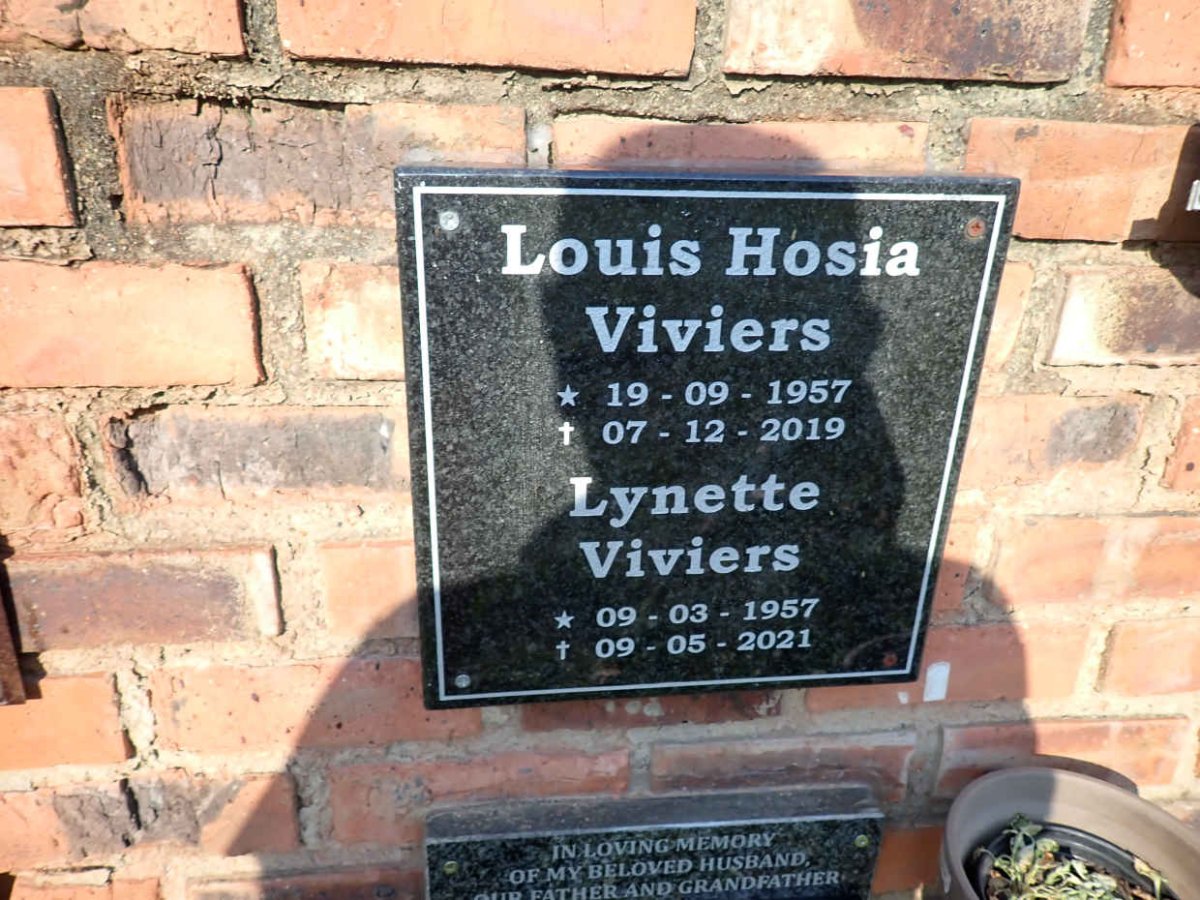 VIVIERS Louis Hosia 1957-2019 &amp; Lynette 1957-2021