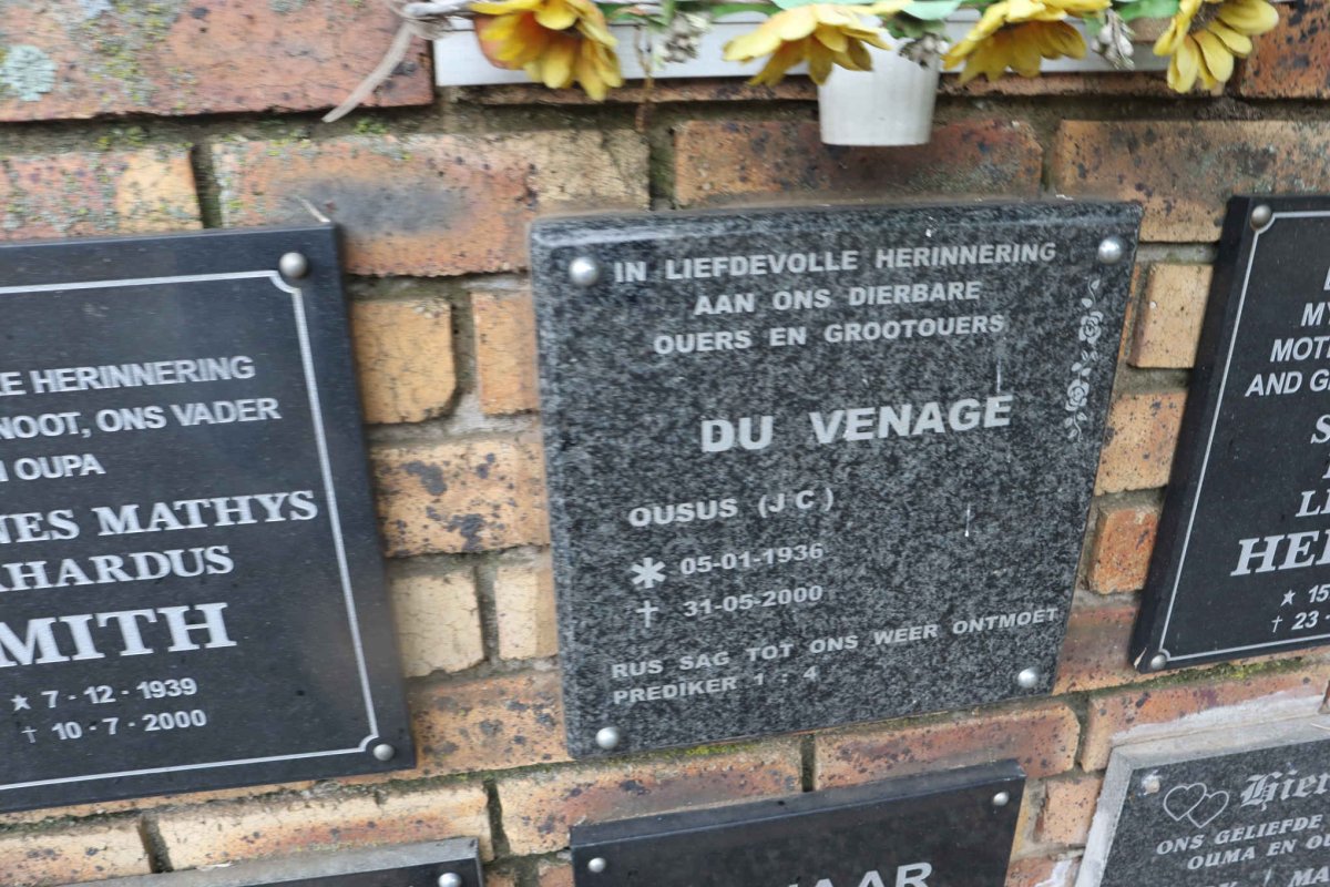 VENAGE J.C., du 1936-2000