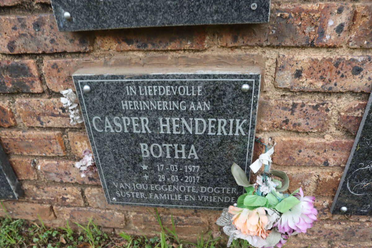 BOTHA Casper Henderik 1977-2017