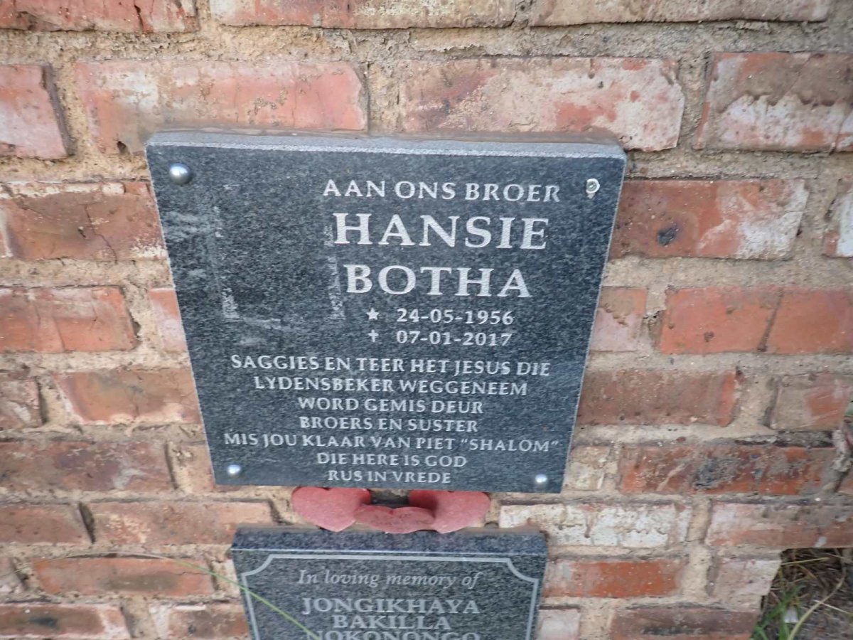 BOTHA Hansie 1956-2017