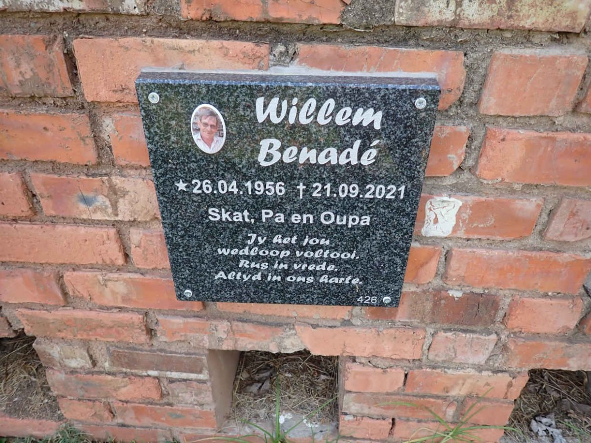 BENADE Willem 1956-2021
