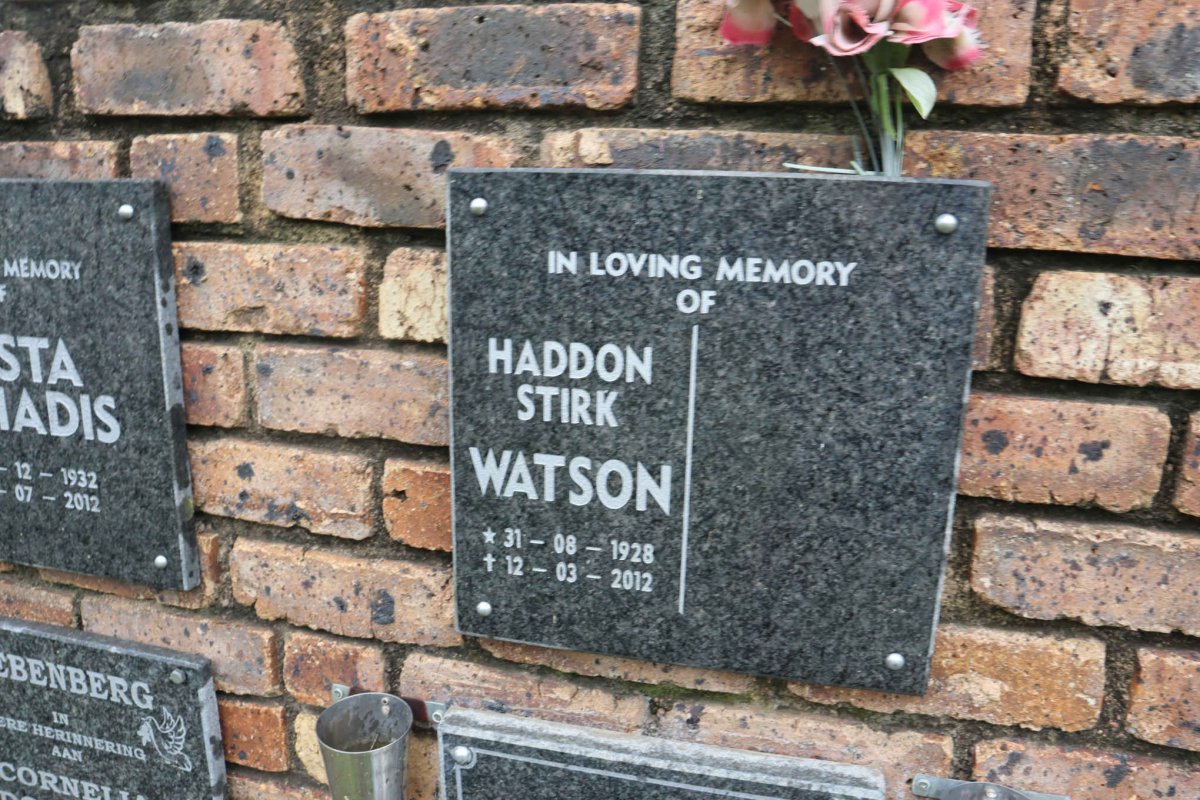 WATSON Haddon Stirk 1928-2012