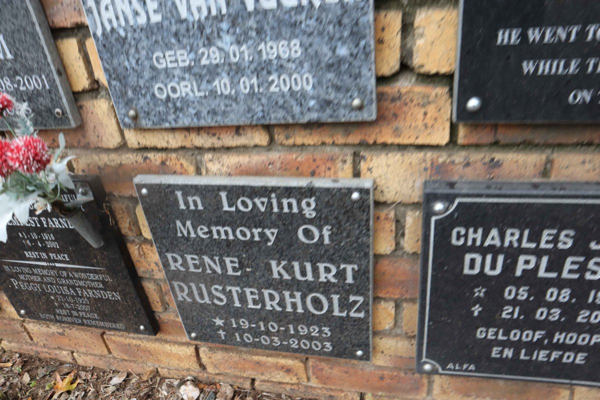 RUSTERHOLZ Rene Kurt 1923-2003