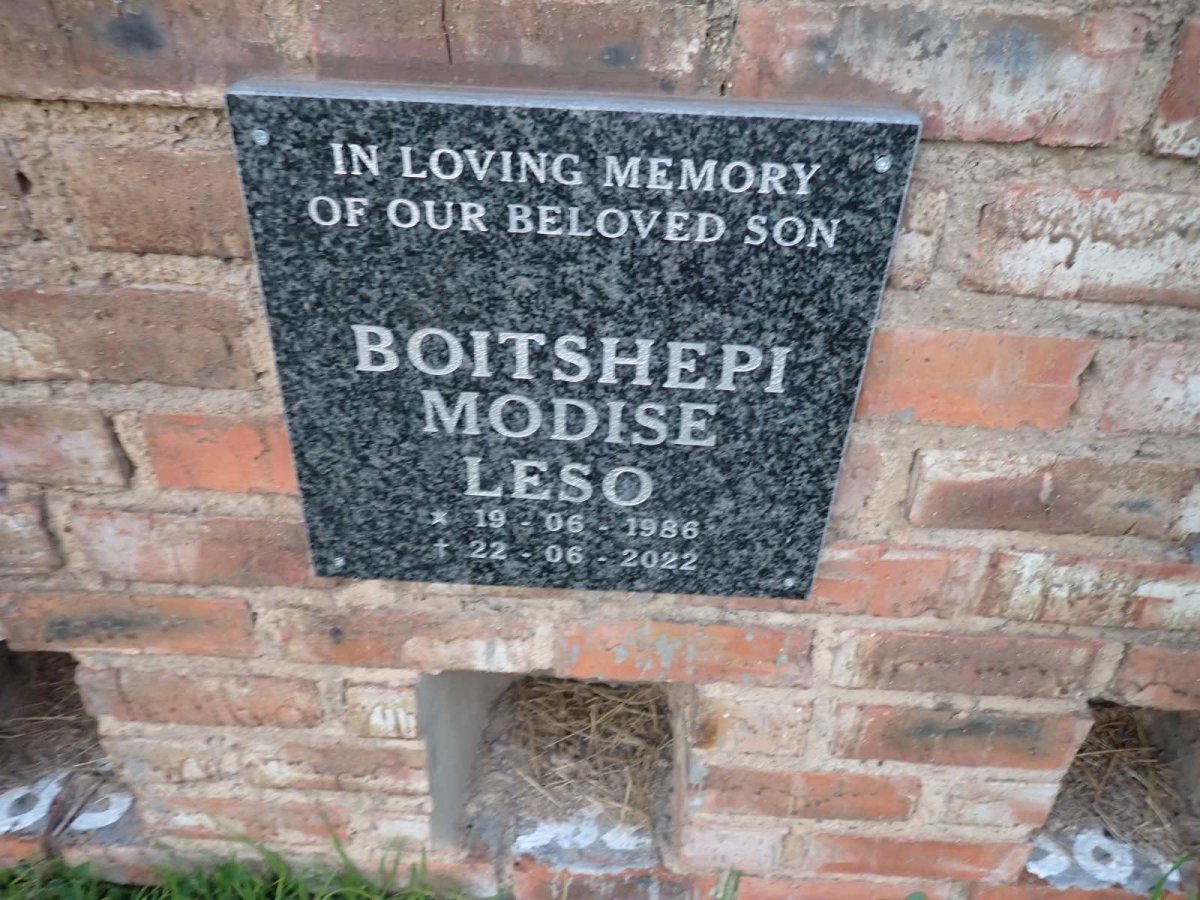 LESO Boitshepi Modise 1986-2022