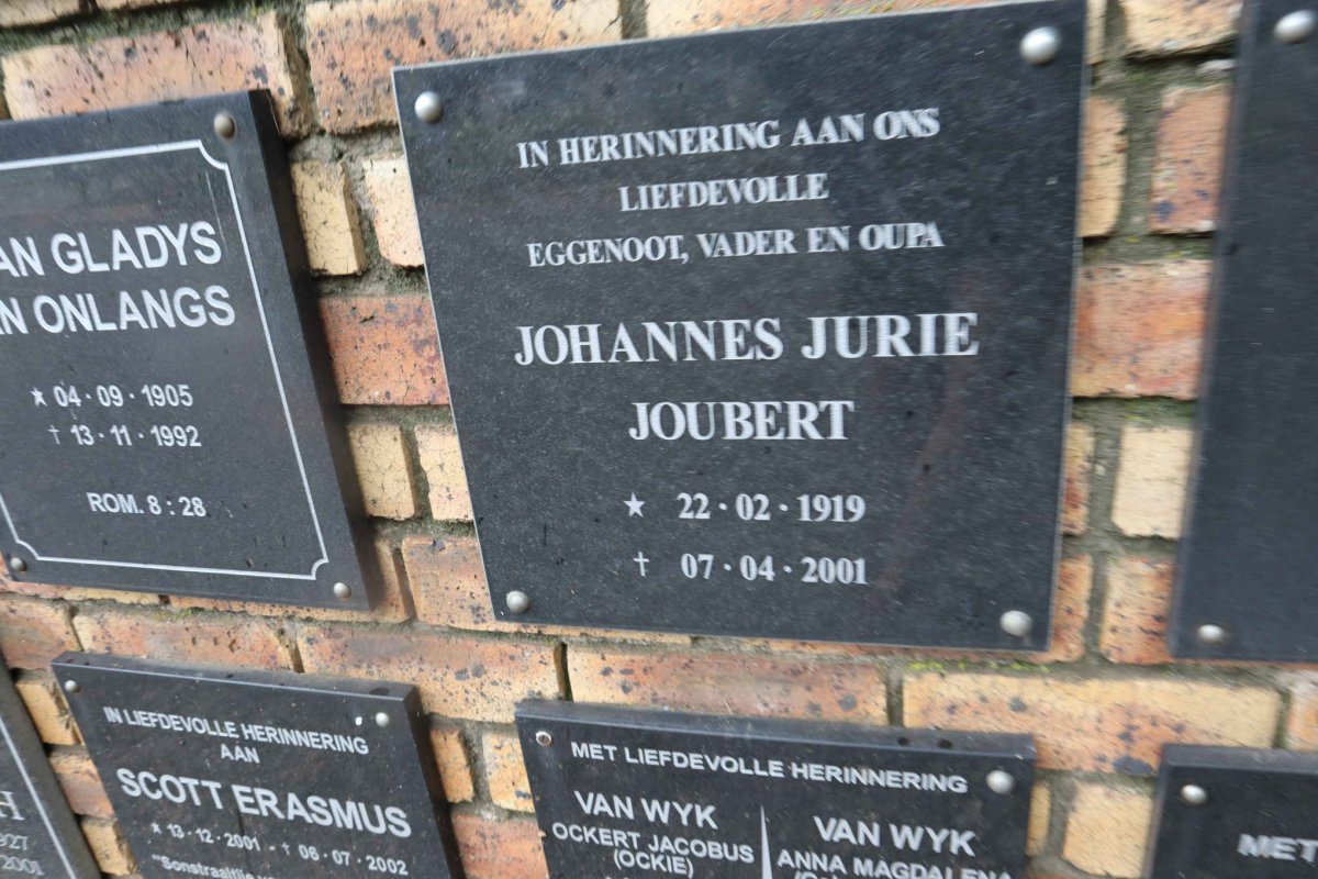 JOUBERT Johannes Jurie 1919-2001