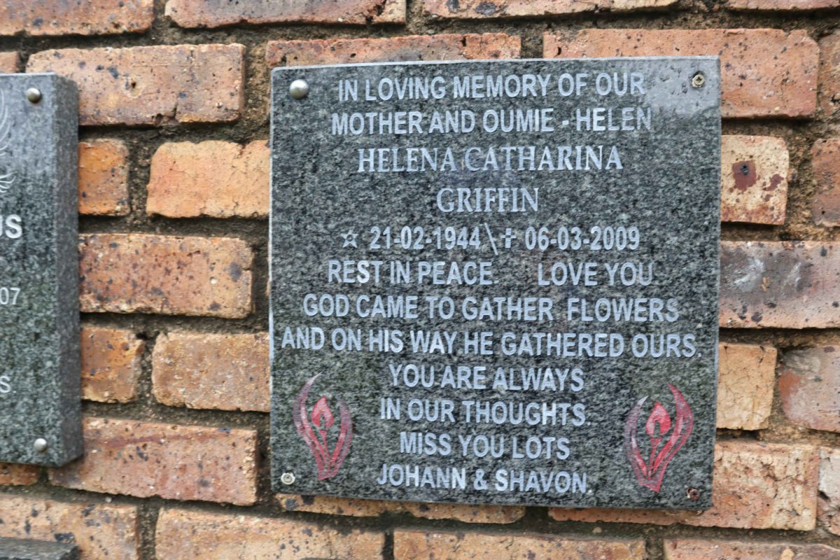 GRIFFIN Helena Catharina 1944-2009
