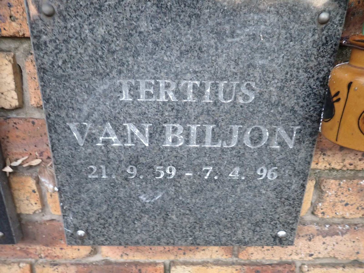 BILJON Tertius, van 1959-1996