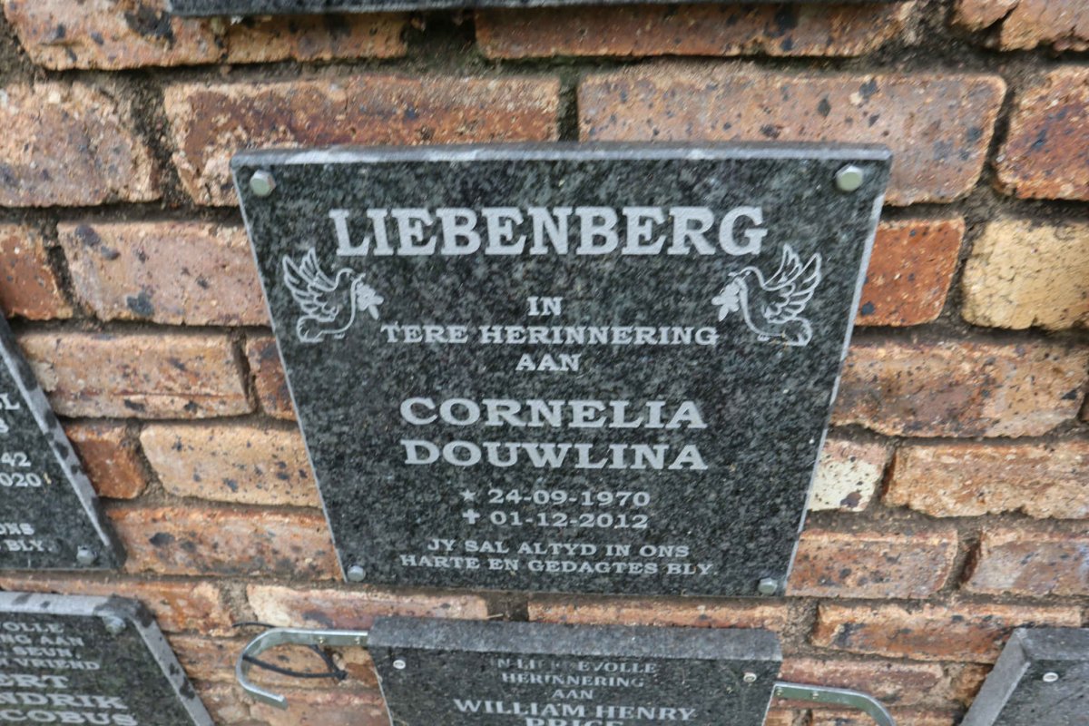 LIEBENBERG Cornelia Douwlina 1970-2012