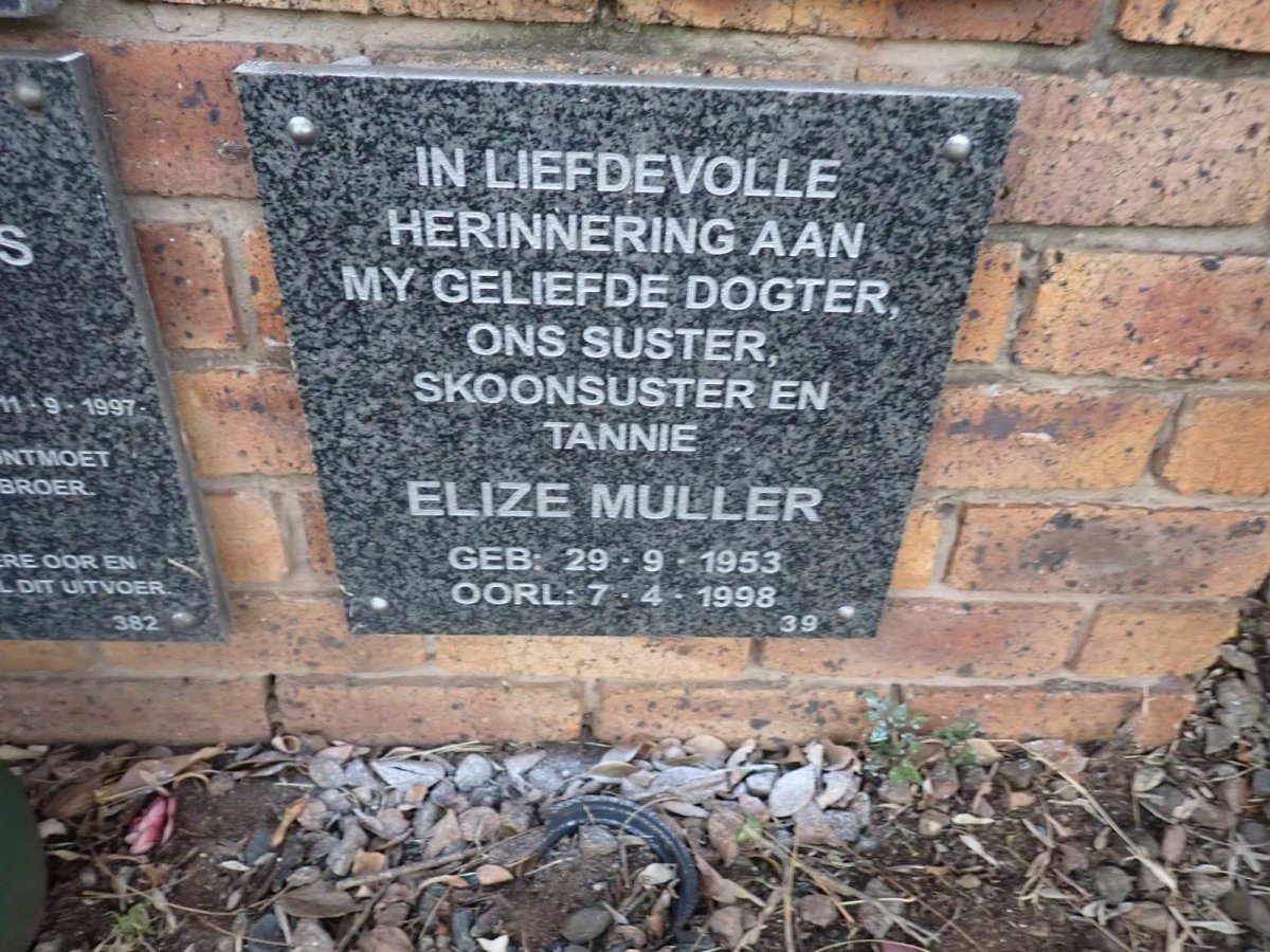 MULLER Elize 1953-1998