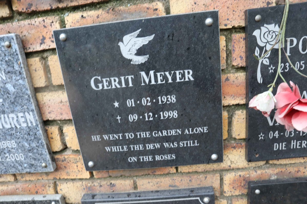 MEYER Gerit 1938-1998