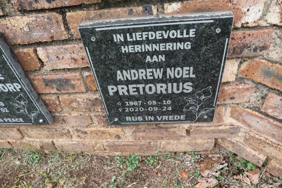 PRETORIUS Andrew Noel 1967-2020