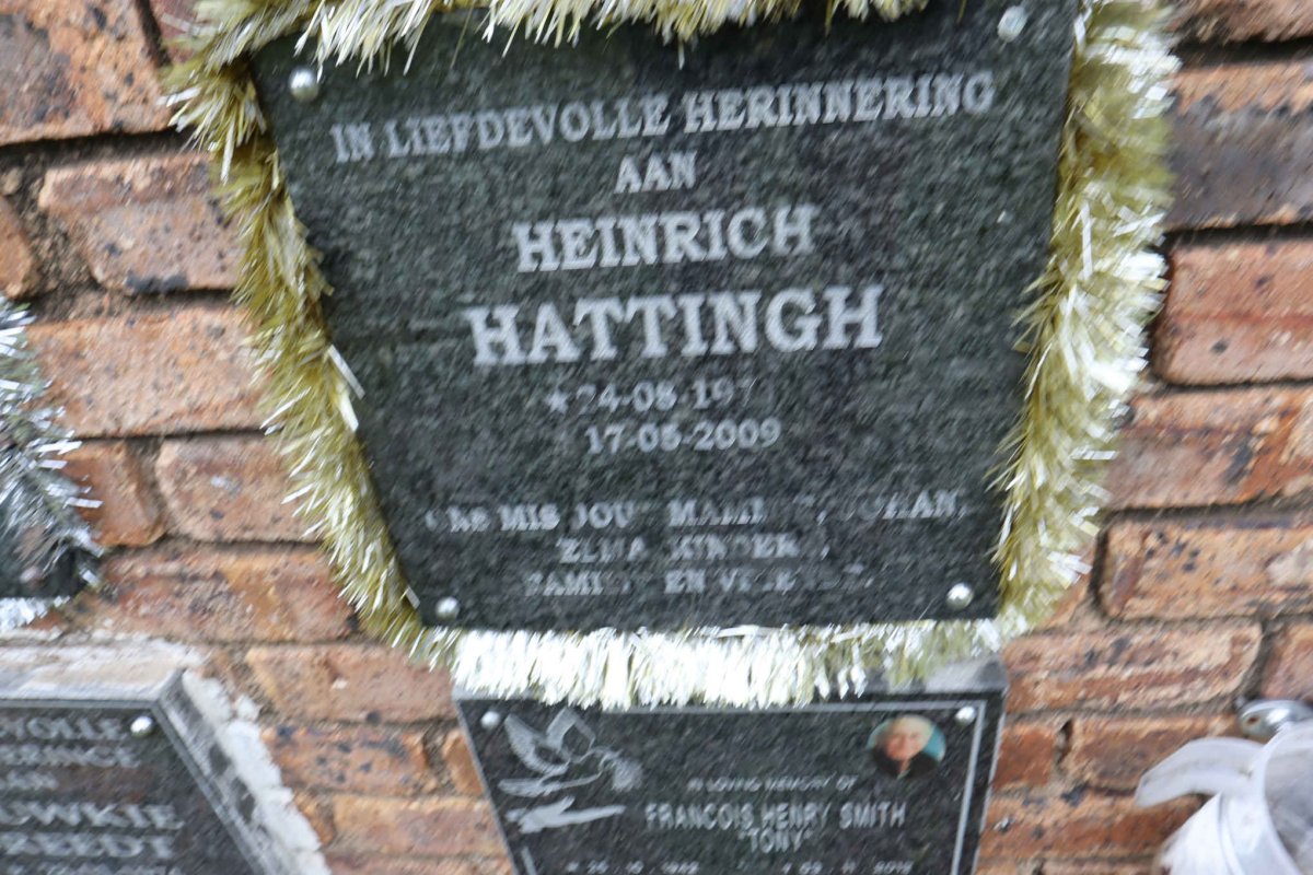 HATTINGH Heinrich 197?-2009
