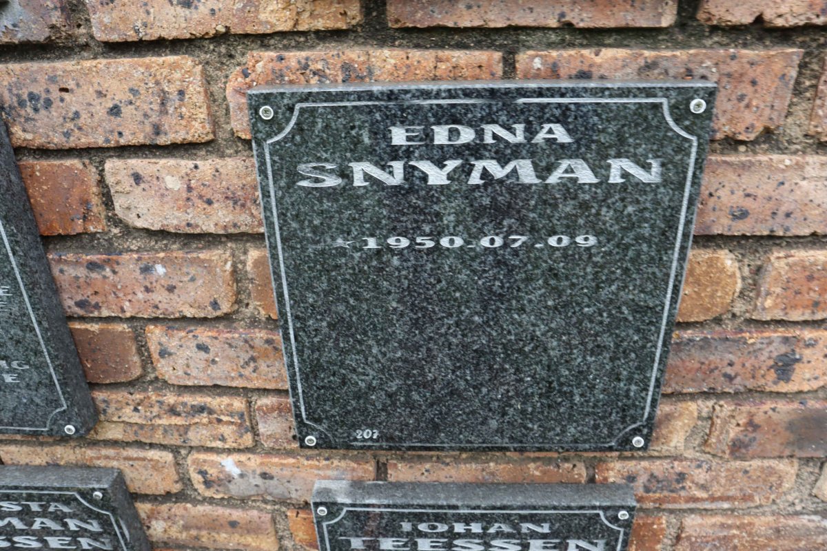 SNYMAN Edna 1950-