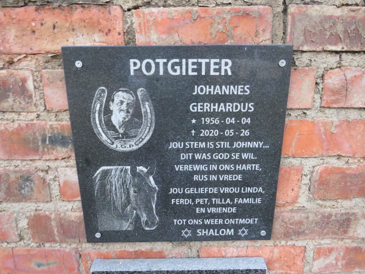 POTGIETER Johannes Gerhardus 1956-2020