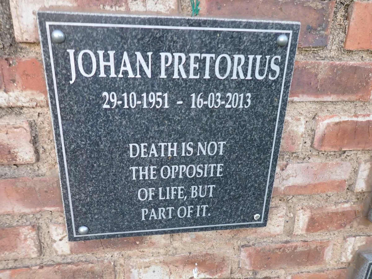 PRETORIUS Johan 1951-2013