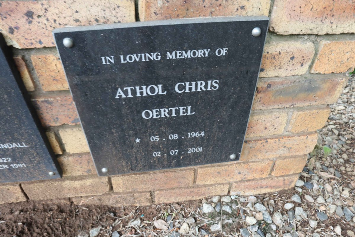 OERTEL Athol Chris 1964-2001