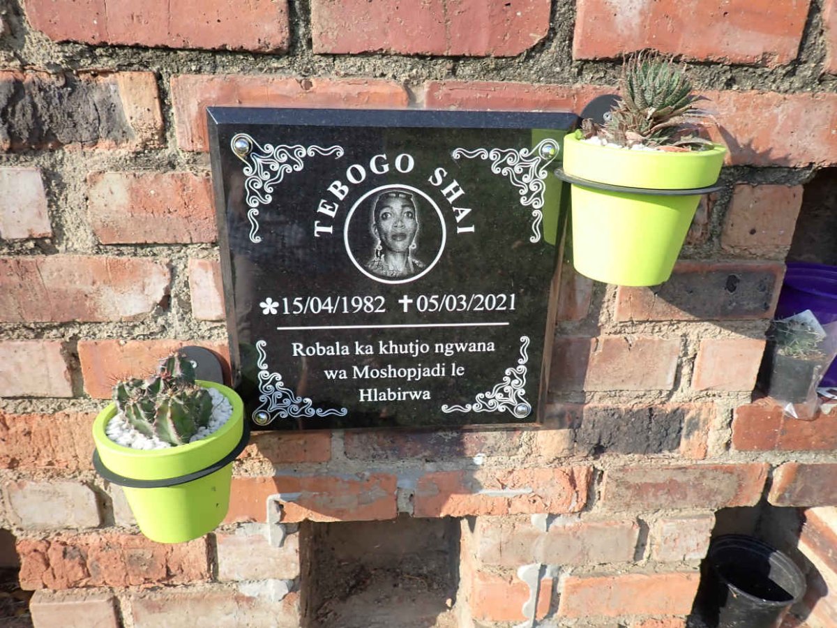SHAI Tebogo 1982-2021