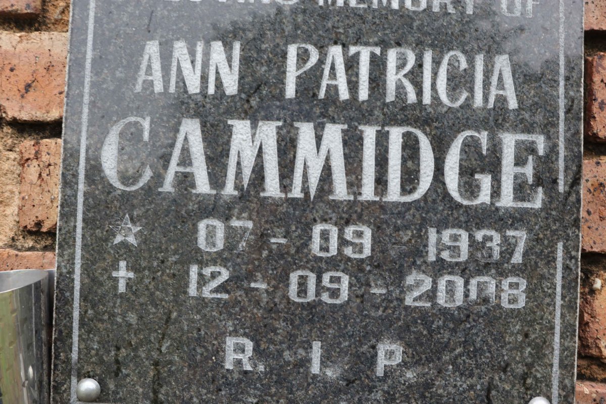 CAMMIDGE Ann Patricia 1937-2008