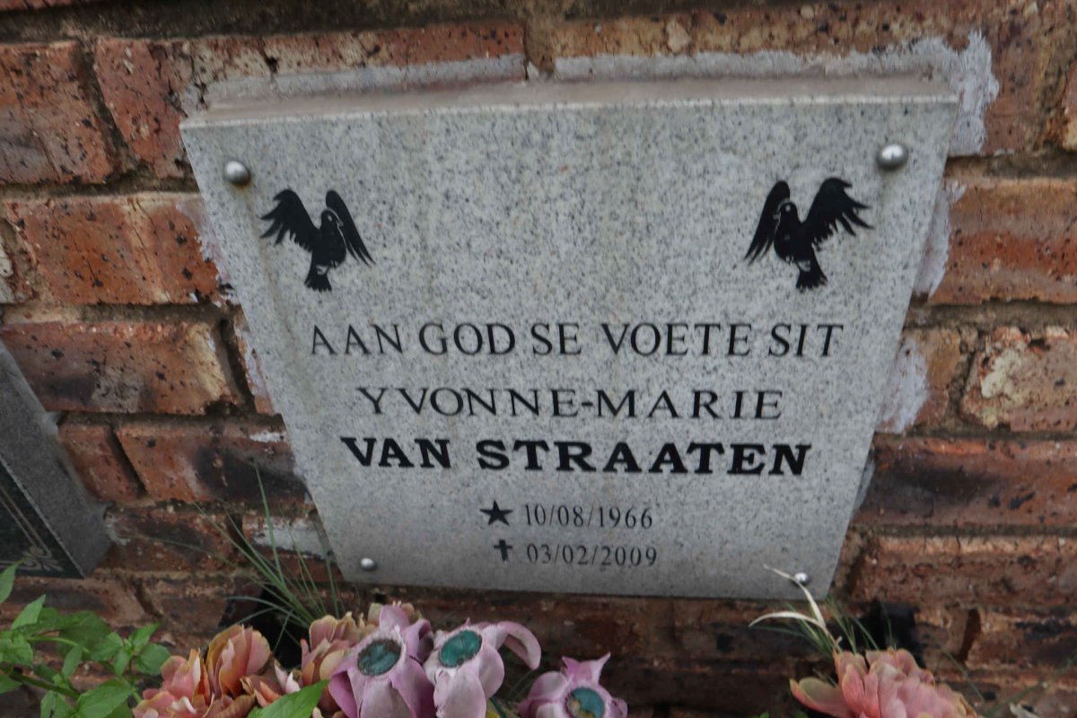 STRAATEN Yvonne Marie, van 1966-2009