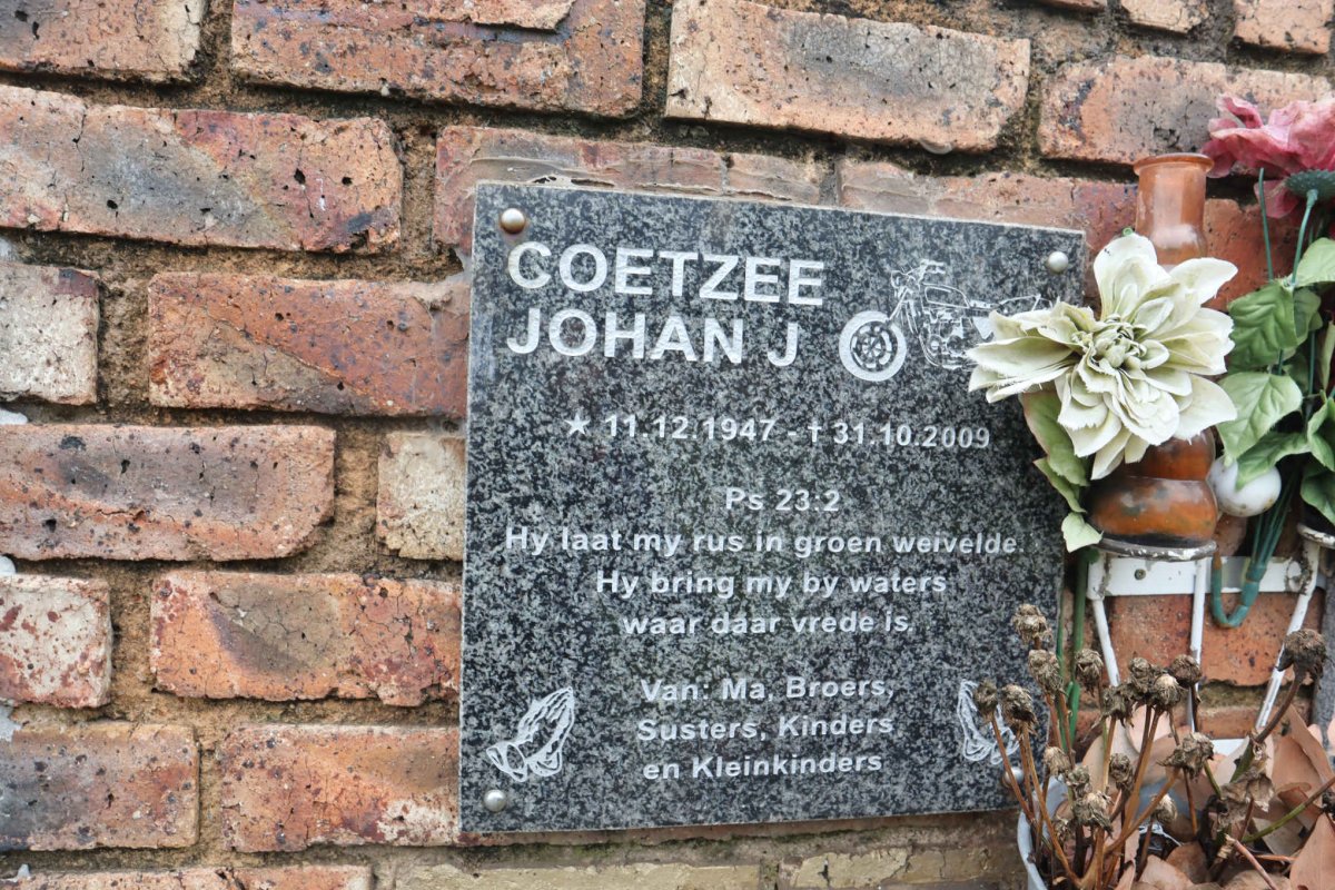 COETZEE Johan 1947-2009