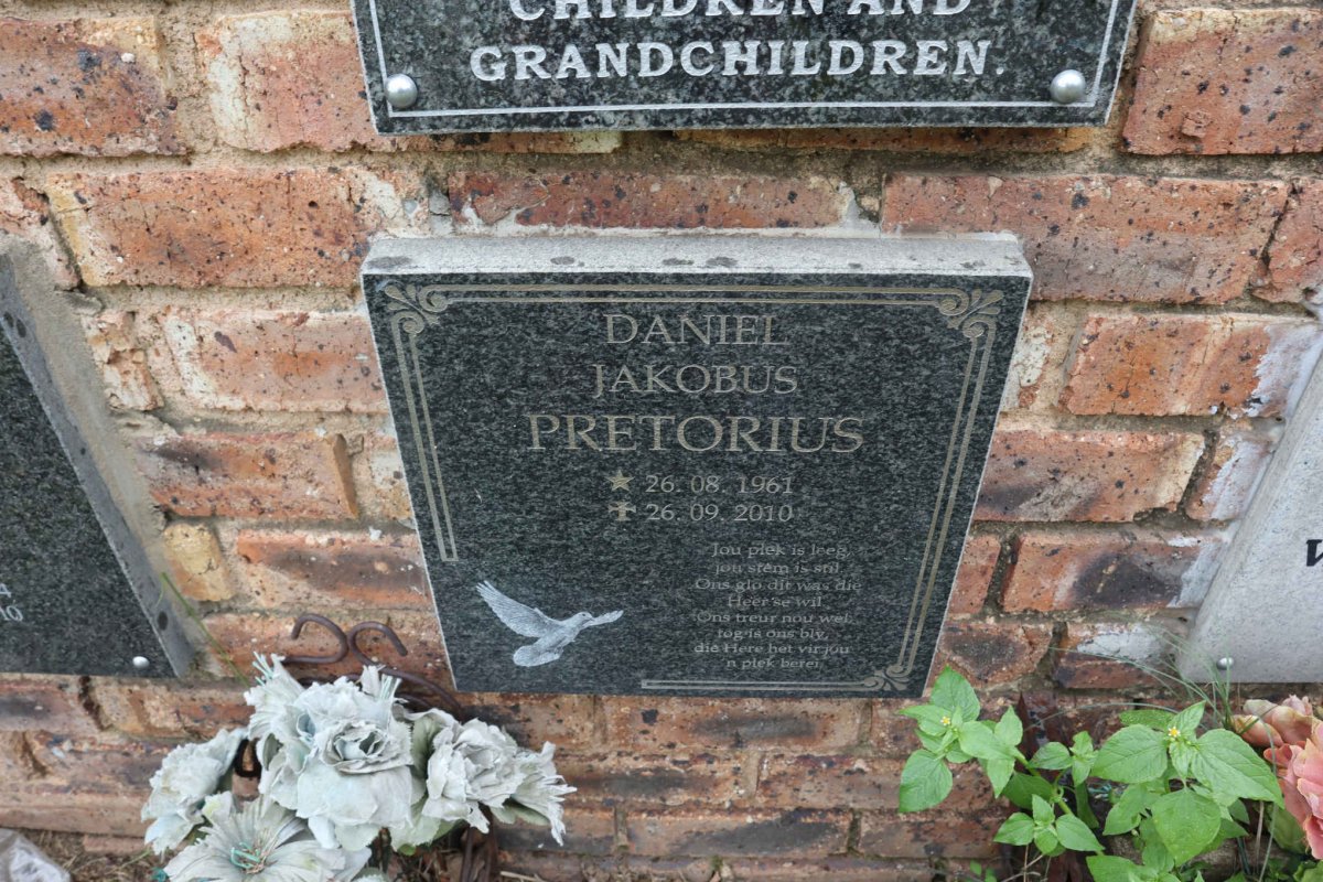 PRETORIUS Daniel Jakobus 1961-2010