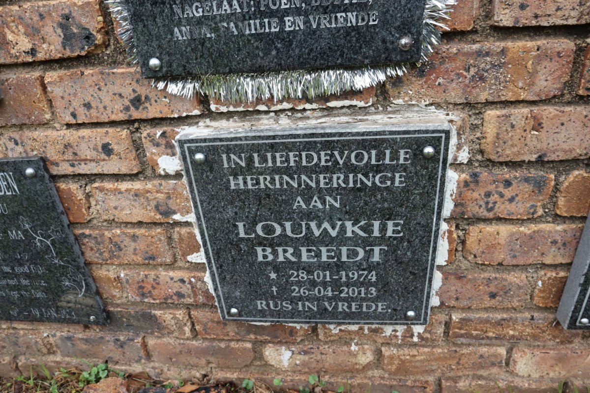 BREEDT Louwkie 1974-2013