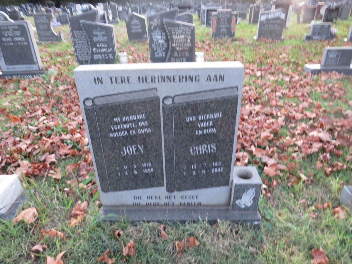 ? Chris 1917-2002 & Joey 19??-1998