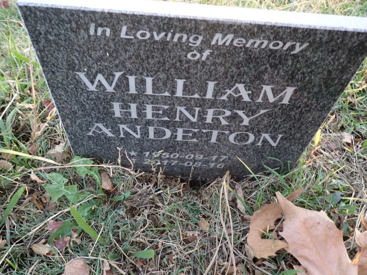 ANDETON William Henry 1950-2017