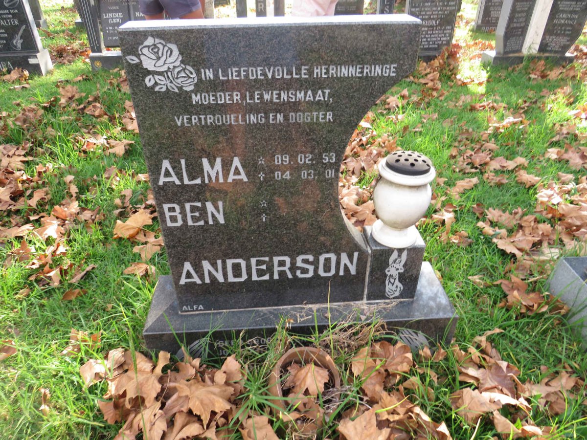 ANDERSON Ben &amp; Alma 1953-2001