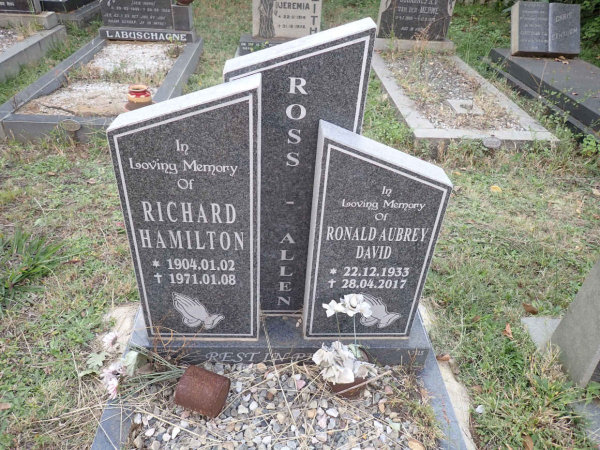 ALLEN Richard Hamilton, ROSS- 1904-1971 :: ROSS-ALLEN Ronald Aubrey David 1933-2017