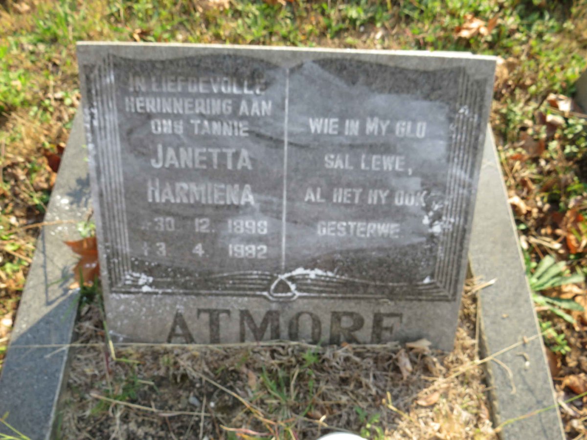 ATMORE Janetta Harmiena 1898-1982