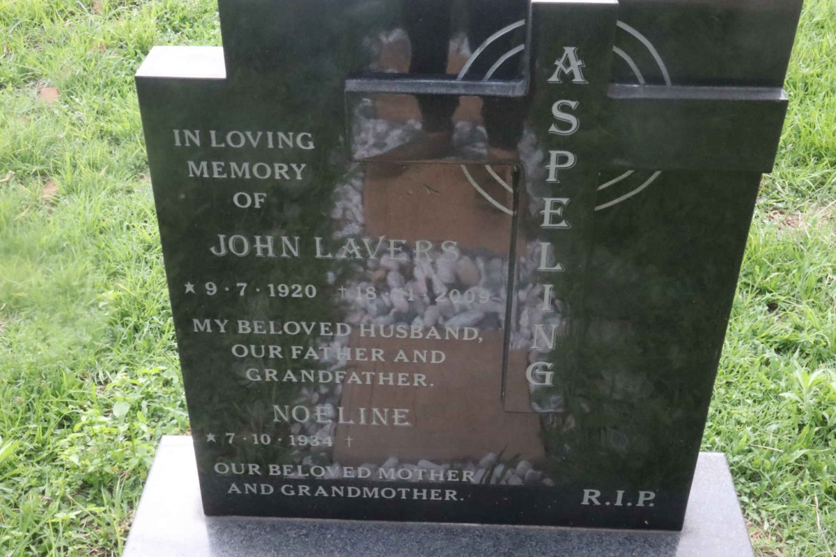 ASPELING John Lavers 1920-2009 &amp; Noeline 1934-
