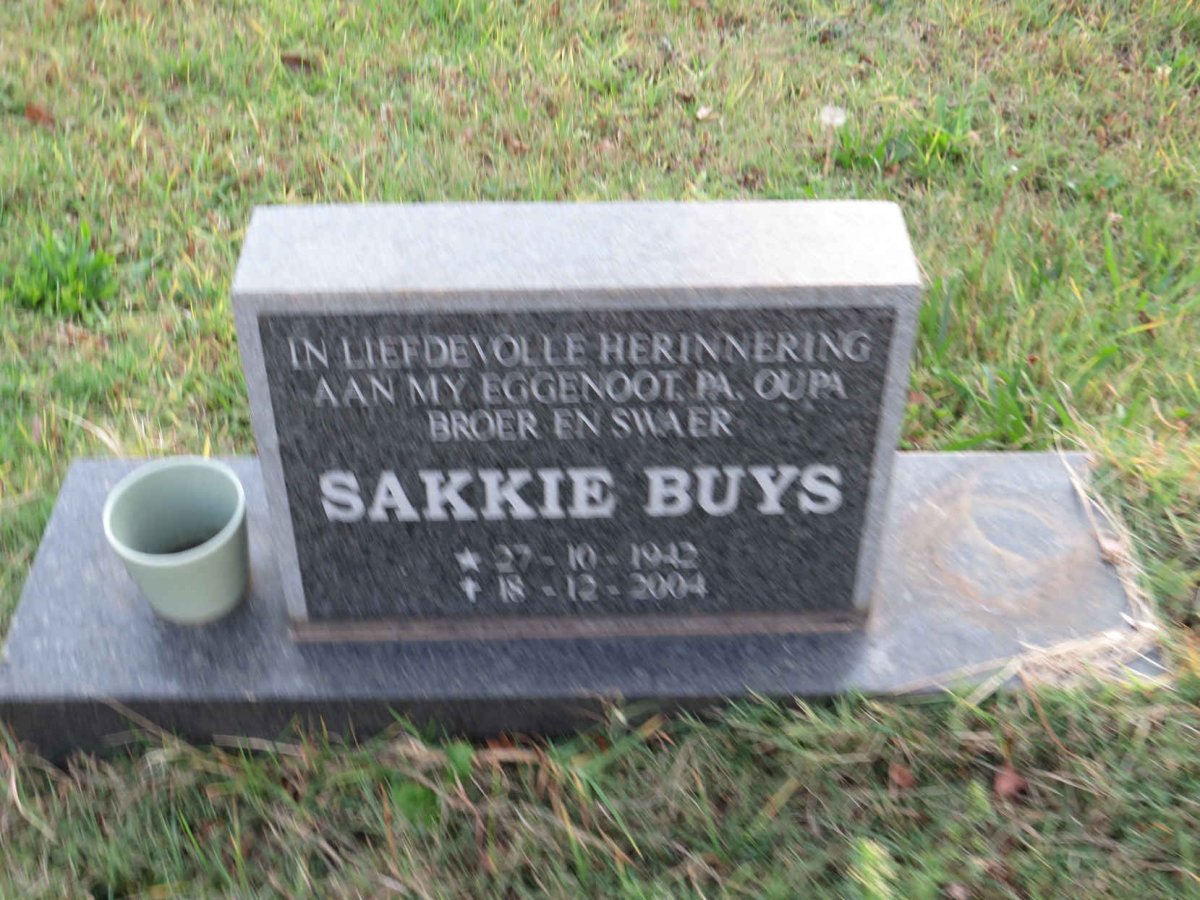 BUYS Sakkie 1942-2004