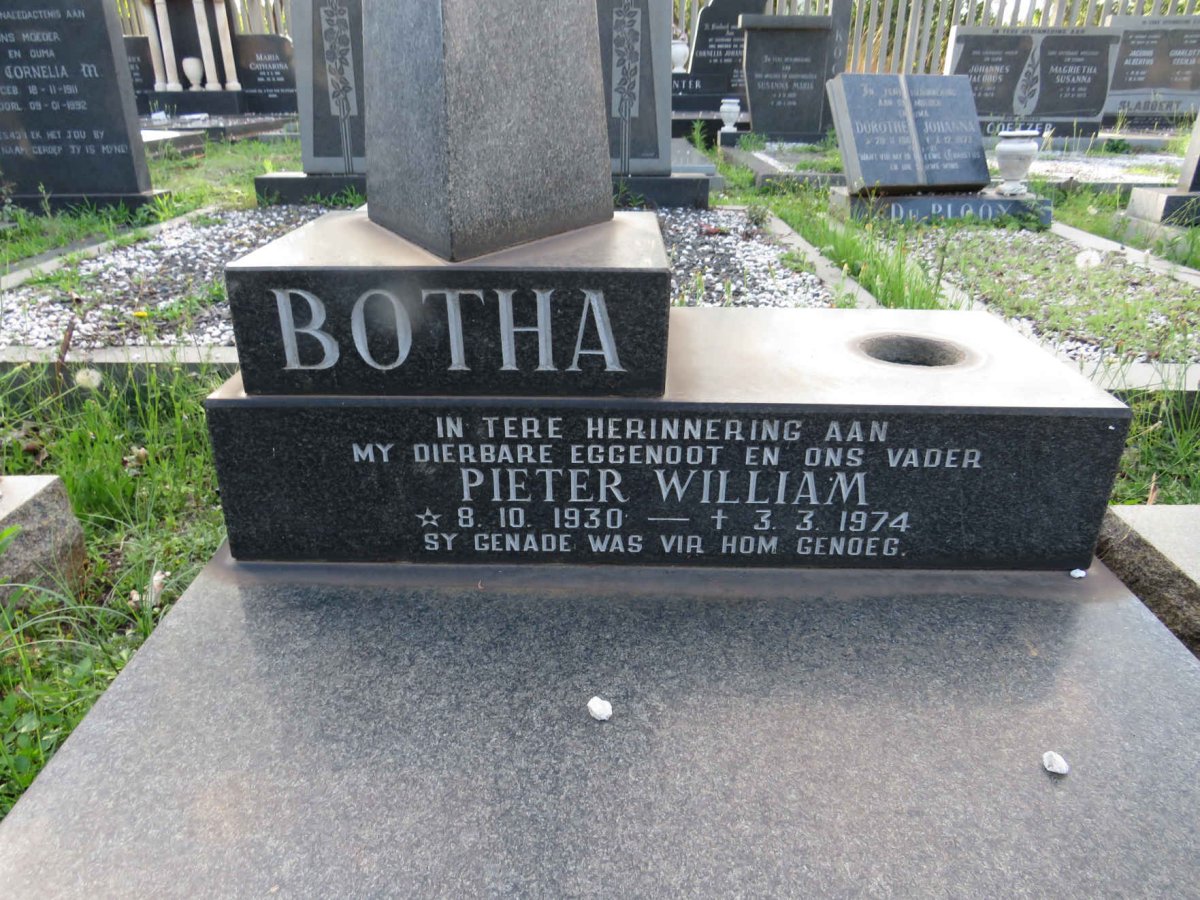 BOTHA Pieter William 1930-1974