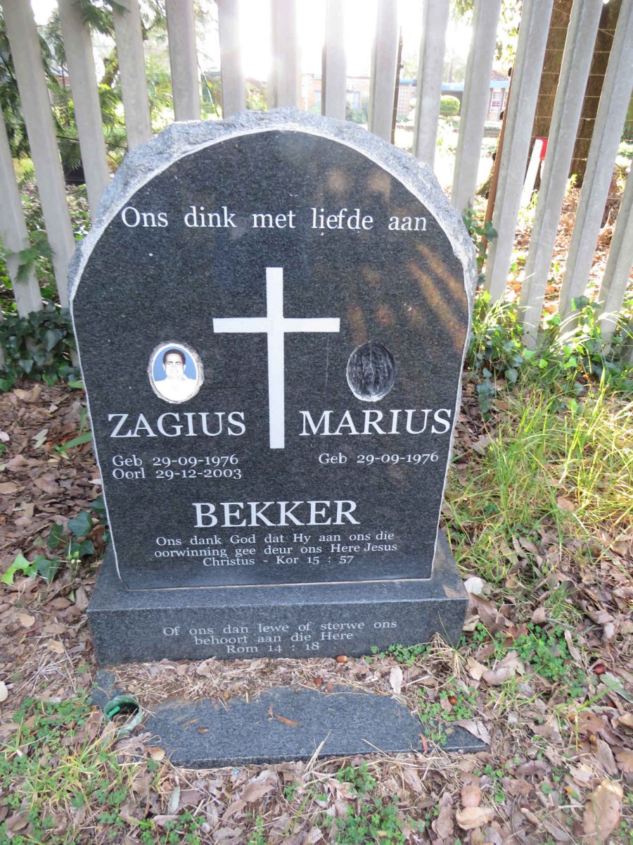 BEKKER Zagius 1976-2003 :: BEKKER Marius 1976-