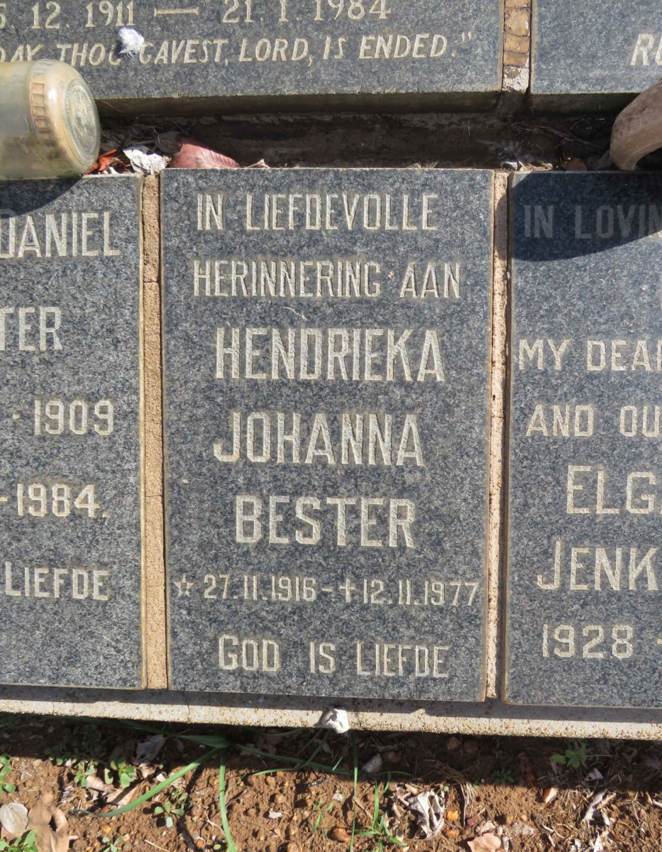 BESTER Hendrieka Johanna 1916-1977