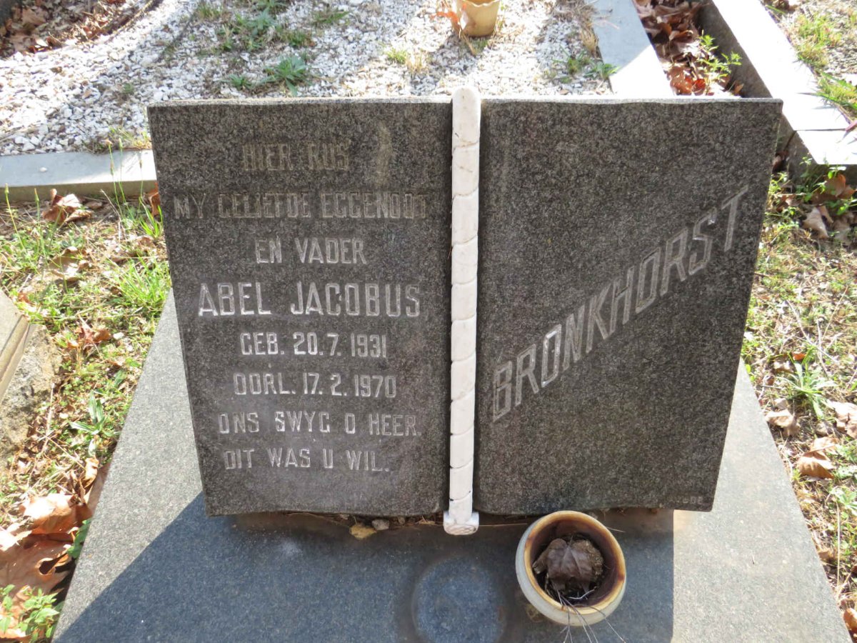 BRONKHORST Abel Jacobus 1931-1970