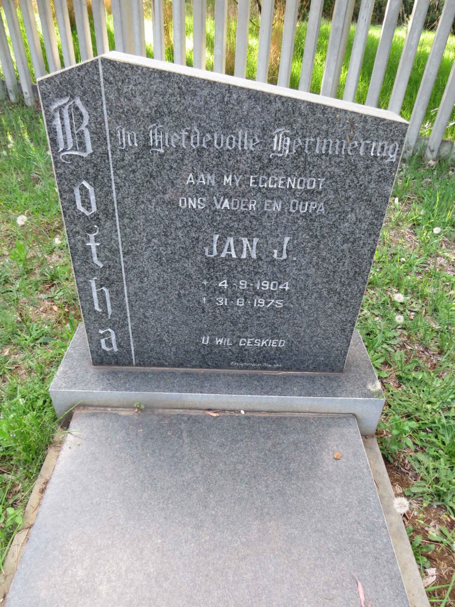 BOTHA Jan J. 1904-1975