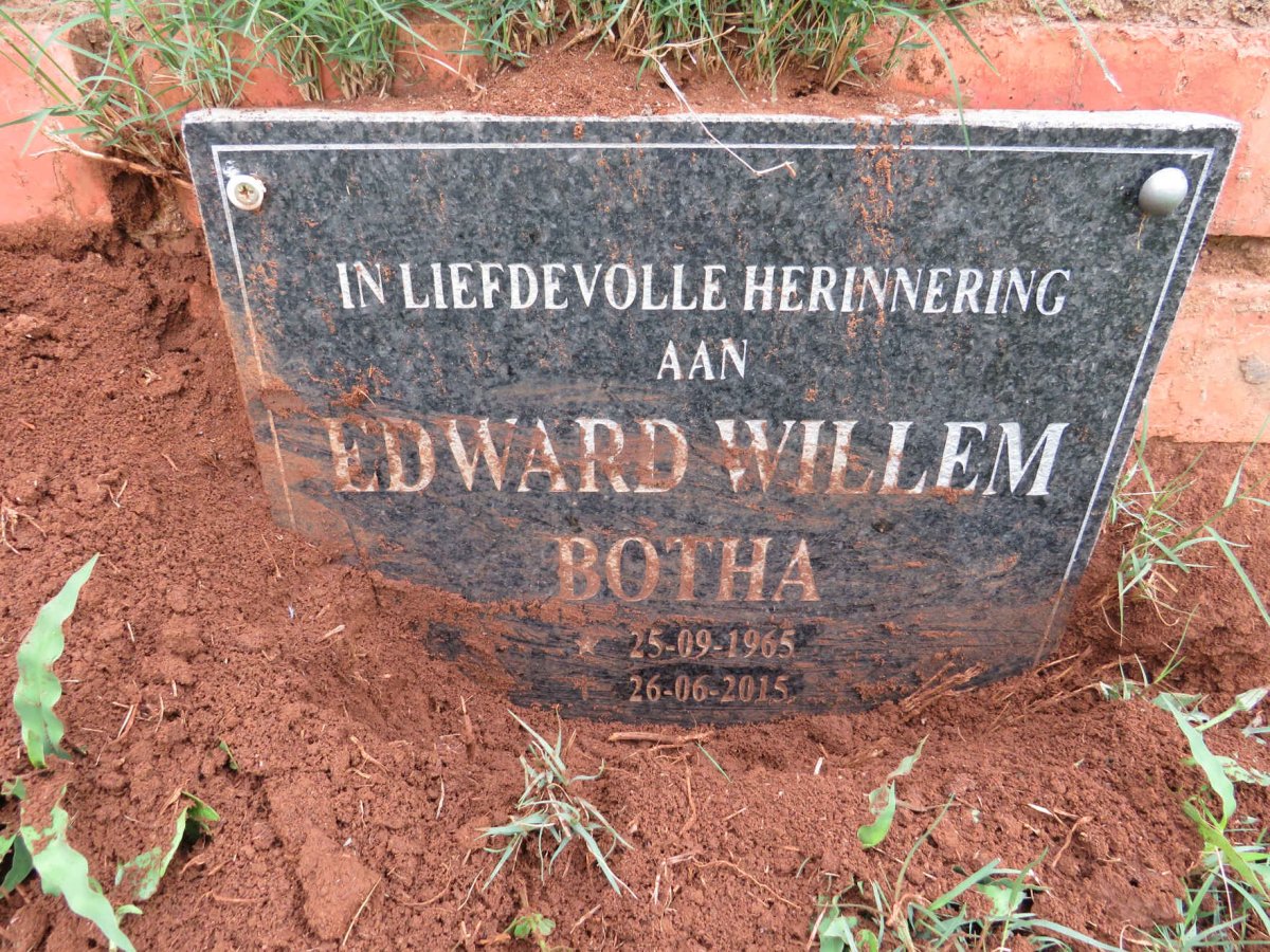 BOTHA Edward Willem 1965-2015
